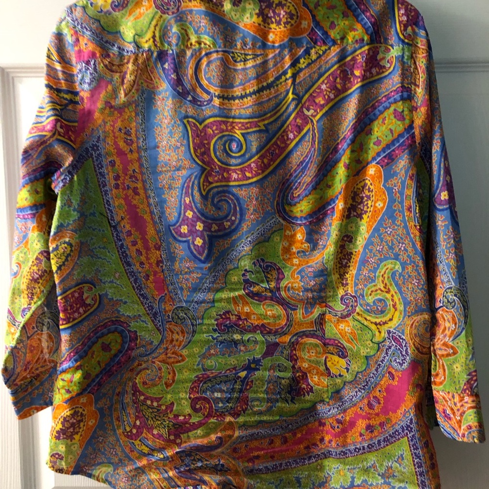 Ralph Lauren Multicolor Paisley Shirt size Large - Picture 5 of 8